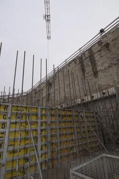 Doka formwork on the construction side Stock Photos