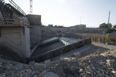 Doka formwork on the construction side Stock Photos