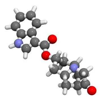 Dolasetron nausea drug molecule Stock Illustration