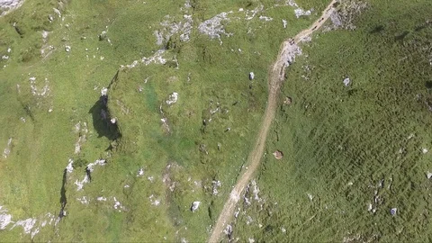 D'Olbe lake from above Stock Footage 111071329