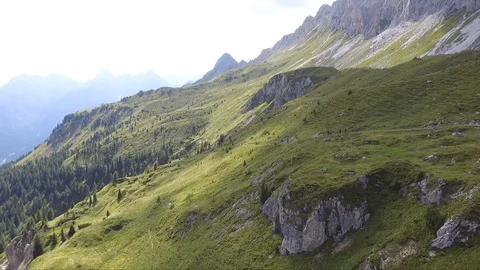 D'Olbe lake from above Stock Footage 111071338