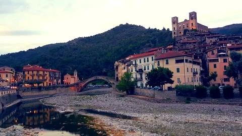 Dolceacqua By Night Stock Footage 78071543