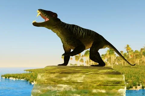 Doliosauriscus Therapsid Roar Stock Illustration