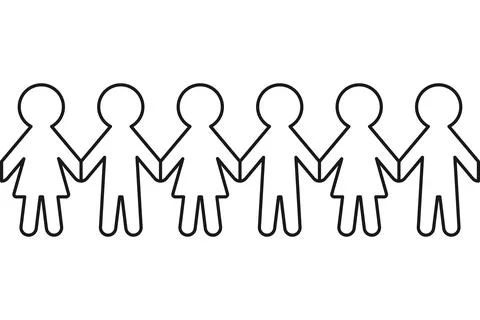 Doll Chain Pattern Vector Illustrazione stock