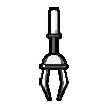 Doll claw machine pixel art vector illustration Stock Illustration