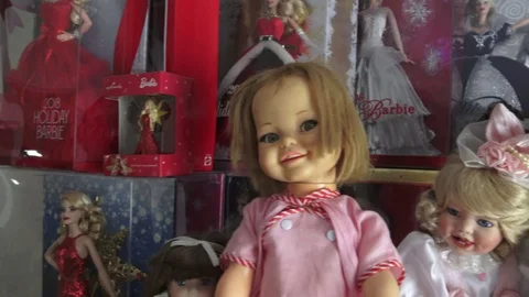Doll collection Stock Footage 102792039