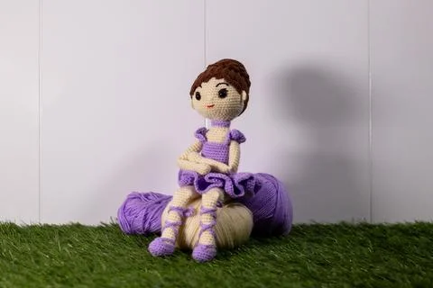 Doll crocheted Stock Photos
