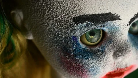 Doll face close-up, turns Stock Footage 135387878