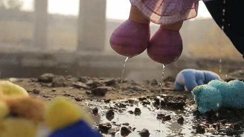Doll on the ground 2 Video stock 322056270