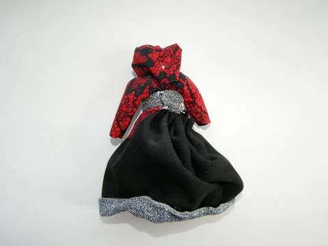 Doll handmade and retro objects composition 스톡 사진