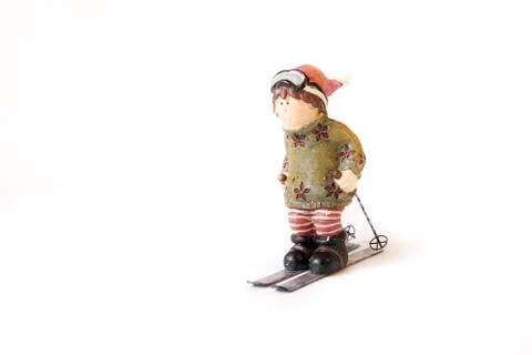 Doll skiing Stock Photos