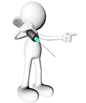 Doll with syringe Stock Illustration