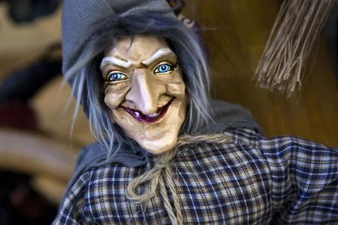 Doll like a witch Stock Photos