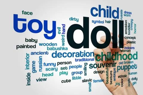 Doll word cloud concept Ilustração Stock