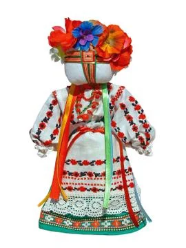 Doll with wreath Stock Photos