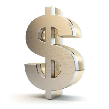 Dollar, 3D illustration Stockillustratie