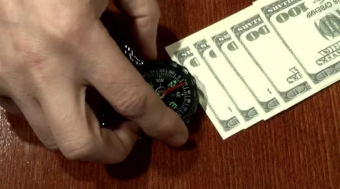 Dollar affects even the earth's magnetic field Stock Footage 1103178