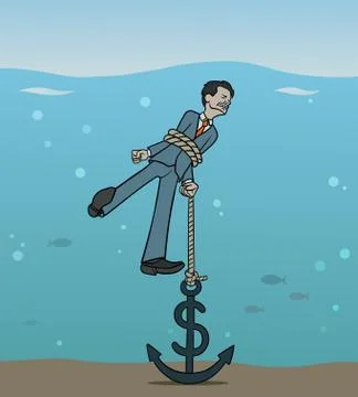 Dollar anchor Ilustración de archivo