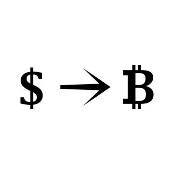 Dollar and bitcoin icon vector Stock Illustration