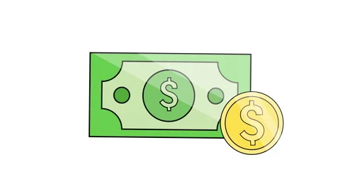 Dollar and Coin Elements Stock Footage 268969289
