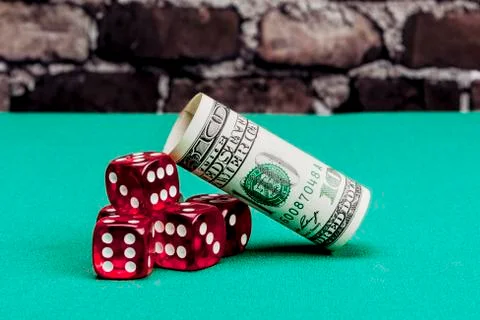 Dollar and Dice Stock Photos