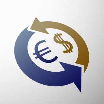 Dollar and euro Stock-Illustration