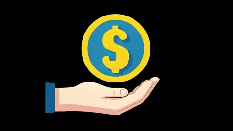 Dollar and hand for presentation bussiness 動画素材 296958297