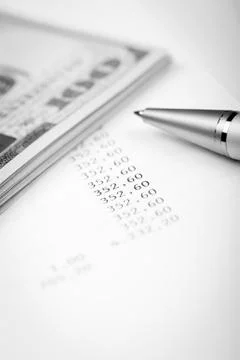 Dollar and loan plan Stock Photos