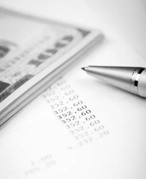 Dollar and loan plan Stock Photos