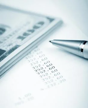 Dollar and loan plan Stock Photos