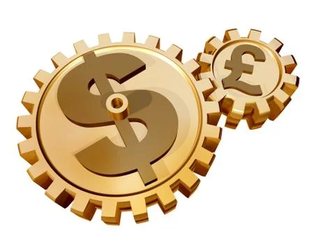 The dollar and the pound Illustrazione stock