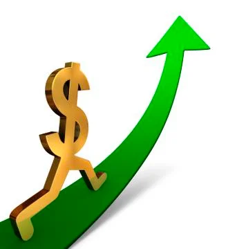 Dollar ascending Stock Illustration