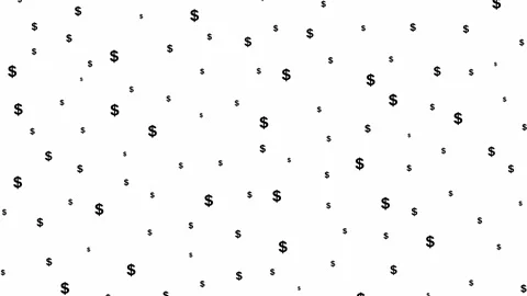 Dollar background white Video stock 158212134