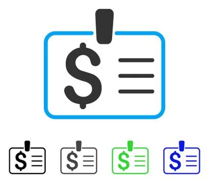 Dollar Badge Flat Icon Illustrazione stock