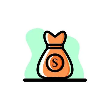 Dollar Bag Conceptual Icon Vector Illustration Design Stock Illustration