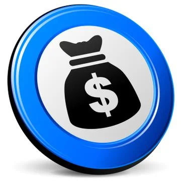 Dollar bag icon Stock Illustration