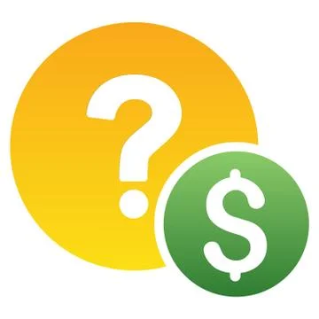 Dollar Balance Query Gradient Vector Icon Stock Illustration