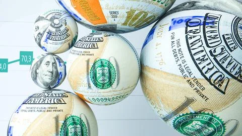 Dollar ball Stock Illustration