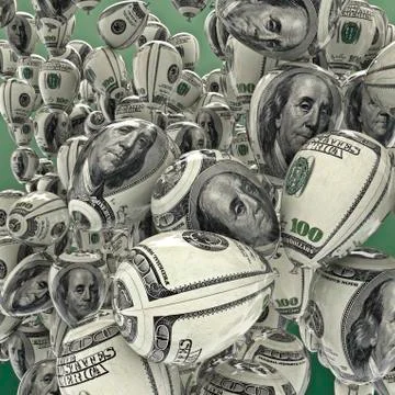 Dollar balloons Stock Illustration