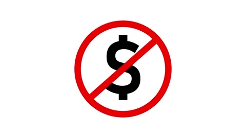 Dollar ban icon  on white background. Stockbeeldmateriaal 297951872