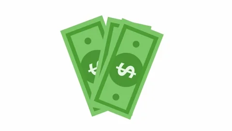 Dollar Bank note icon. Stack of dollar notes. Dollars stack money Stock Footage 233232759