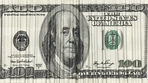 Dollar Banknote Background Animation on Alpha Channel, Loop Stock Footage 281597104