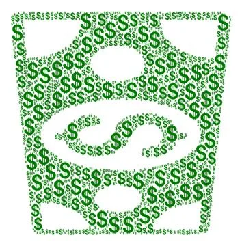 Dollar Banknote Collage of Dollar イラスト素材