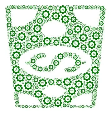 Dollar Banknote Composition of Gear イラスト素材