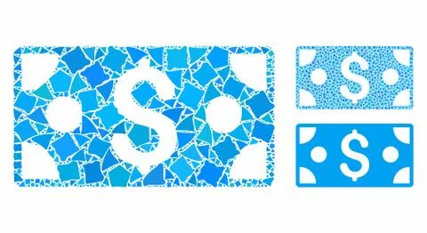 Dollar banknote Composition Icon of Bumpy Elements Ilustración de archivo