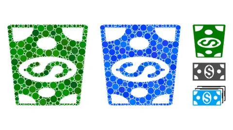 Dollar Banknote Composition Icon of Spheric Items イラスト素材