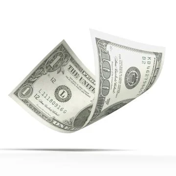 Dollar banknote  with different values 스톡 일러스트
