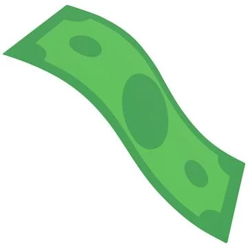 Dollar banknote falling, 3D green paper bill fly, vector cartoon money cash Stock Illustration