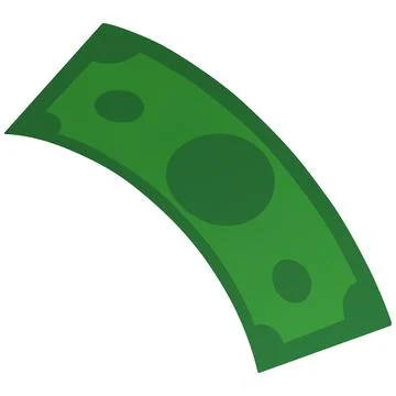 Dollar banknote falling, vector 3D green paper bill fly, cartoon money cash Stock Illustration