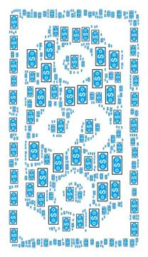 Dollar Banknote Icon Figure Illustrazione stock